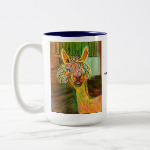 Alpaga de Hilda avec la tasse d'histoire