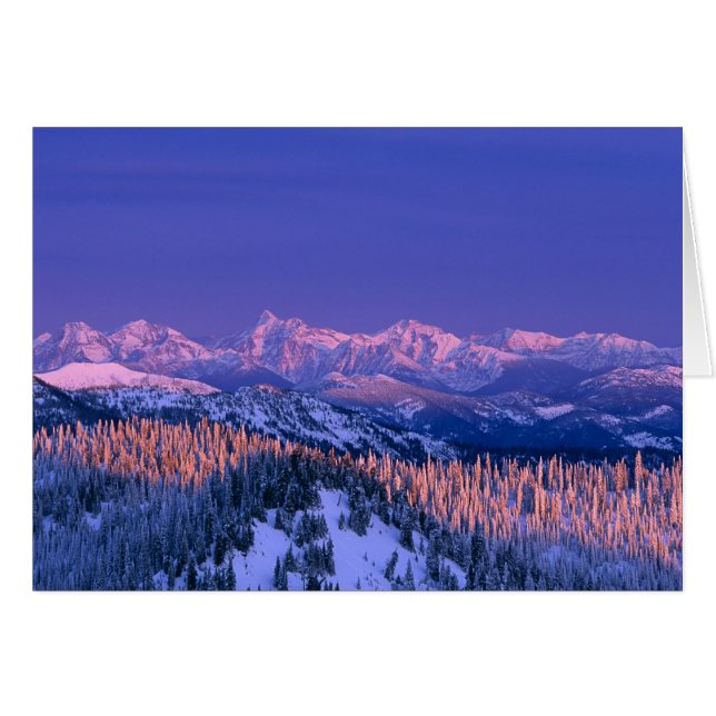 Alpenglow frappe les sommets du Glacier (Devant horizontal)