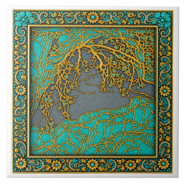 Alpes françaises  Or , Argent Turquoise  Carreau d (Devant)