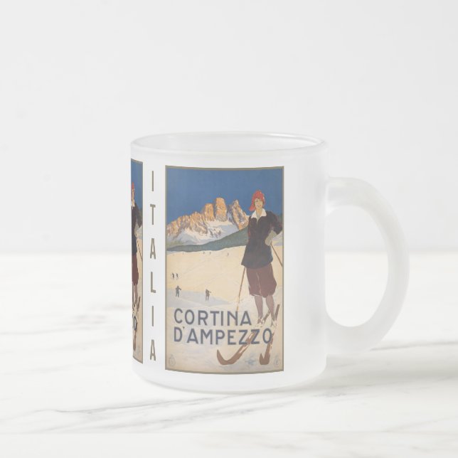 Alpes italiennes vintages tasses personnalisées (Droit)