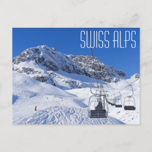 alpes suisses, carte postale de lanières