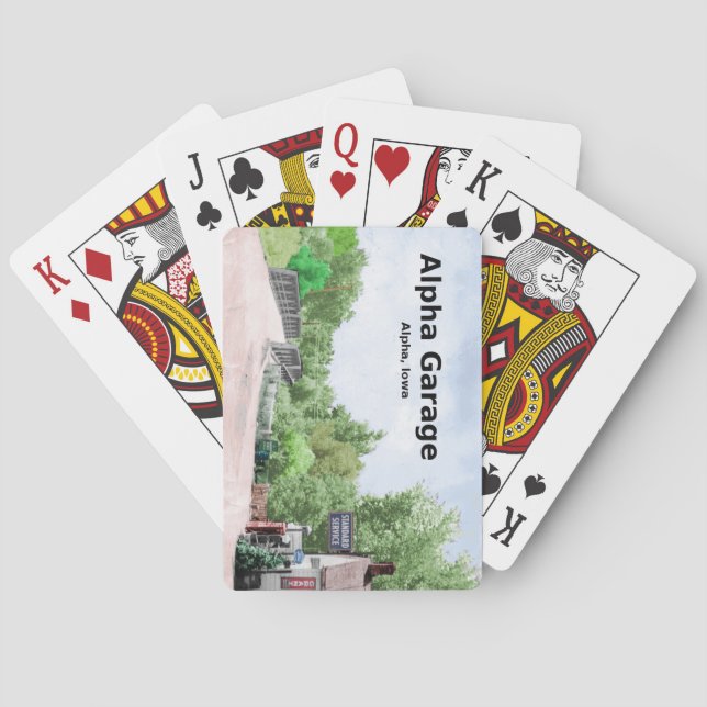 Alpha cartes de jeu de garage (dos)