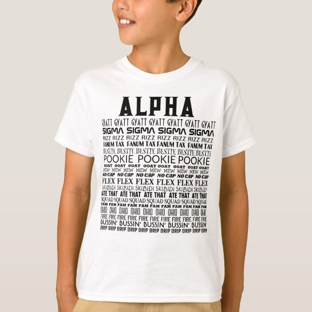 ALPHA GYATT SIGMA T-SHIRT POUR ENFANTS (Devant)