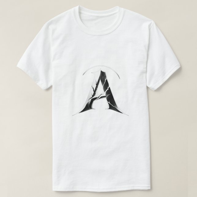Alpha Shadow A – T-shirt Premium Lettre A foncée (Design devant)