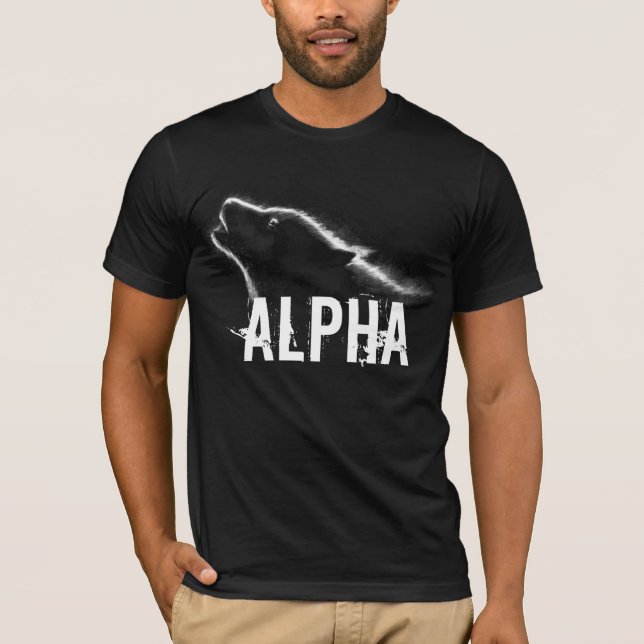 Alpha T-shirt de loup - noir (Devant)