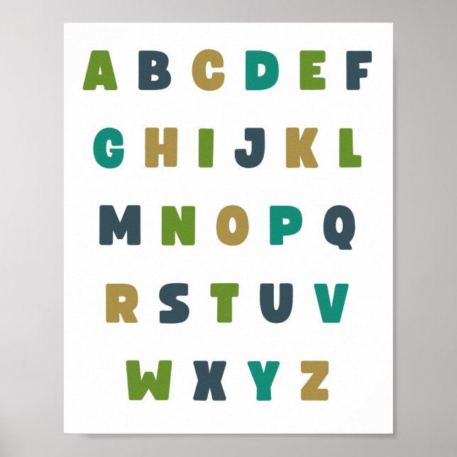 alphabet ABC. lettres. Poster et impression (Devant)