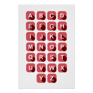 alphabet abc salle de classe Décor Glossy Poster