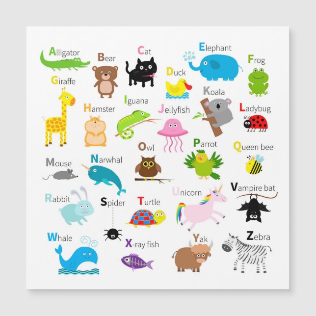 Alphabet animal (Devant)