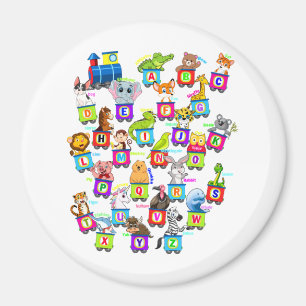 Alphabet Animal ABCs Cercle d'apprentissage Magnet