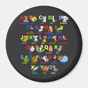 Alphabet Animal ABCs Cercle d'apprentissage Magnet