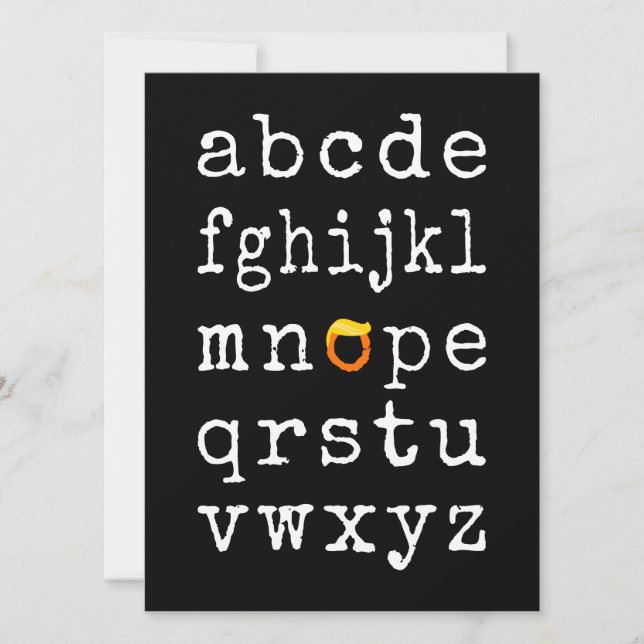 Alphabet anti-Trump - Nope V (Devant)