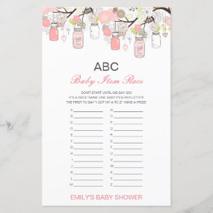 Alphabet Baby Item Baby shower Jeu IMPRIMÉ