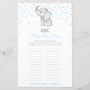 Alphabet Baby Item Baby shower Jeu IMPRIMÉ