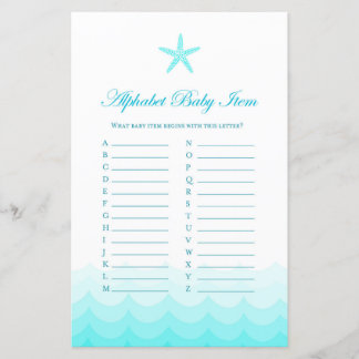 Alphabet Baby Item - Jeu Baby shower