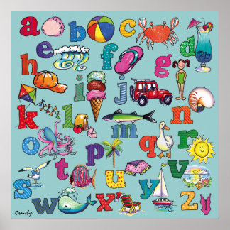 Alphabet Beach - affiche