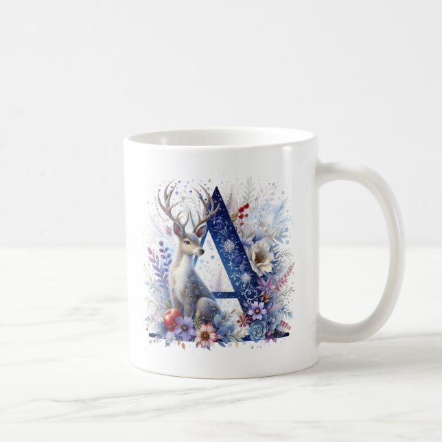 Alphabet café de Noël Hot Coco Mug. Mug lettre (Droite)