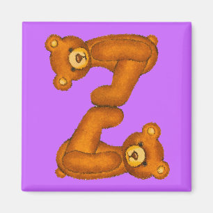 Alphabet de l'ours en peluche ~ Lettre Z Magnet
