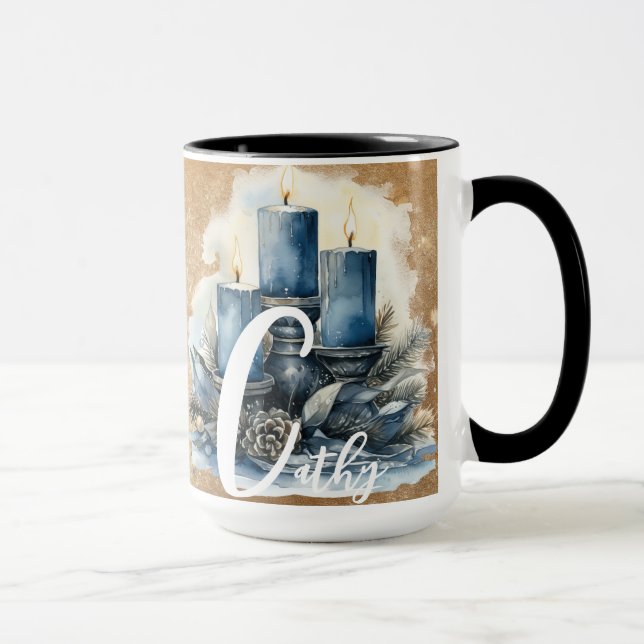 Alphabet de Noël Personnalisable Mug (Droite)