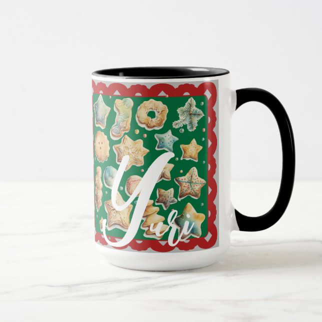 Alphabet de Noël Personnalisable Mug (Droite)