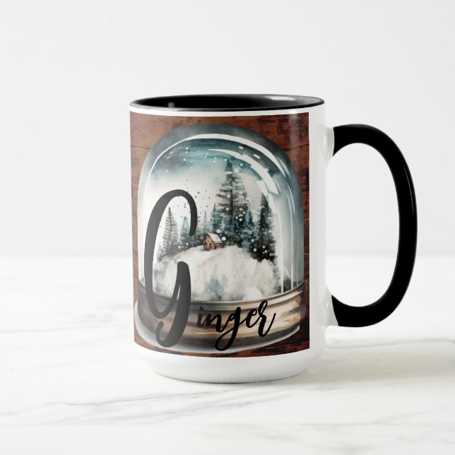Alphabet de Noël Personnalisable Mug (Droite)