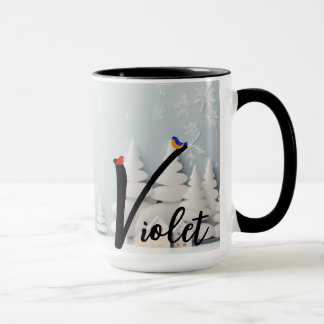 Alphabet de Noël Personnalisable Mug