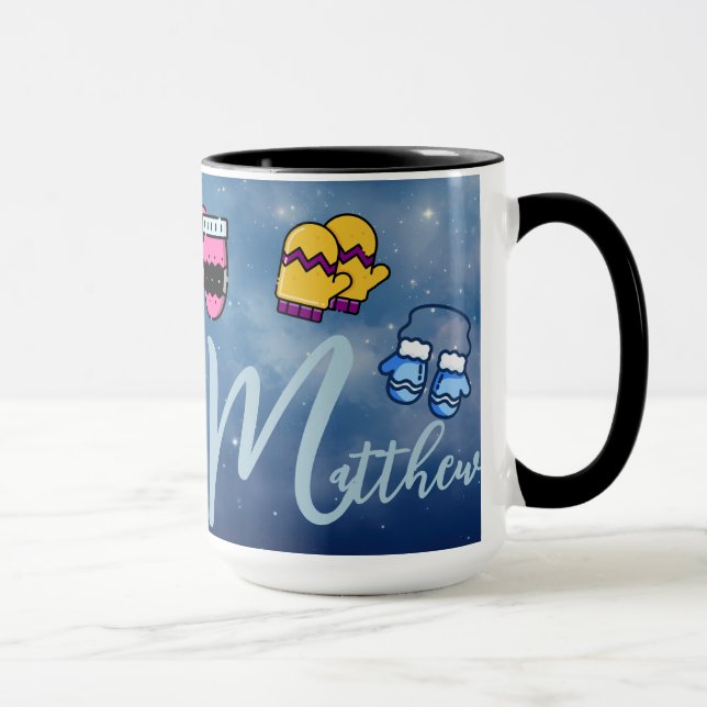 Alphabet de Noël Personnalisable Mug (Droite)