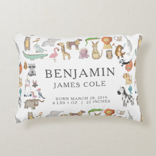 Alphabet des Animaux   Coussin de Naissance pour l