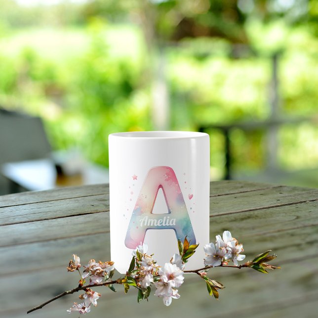Alphabet Dream - Mug aquarelle personnalisée 'A' (Créateur téléchargé)