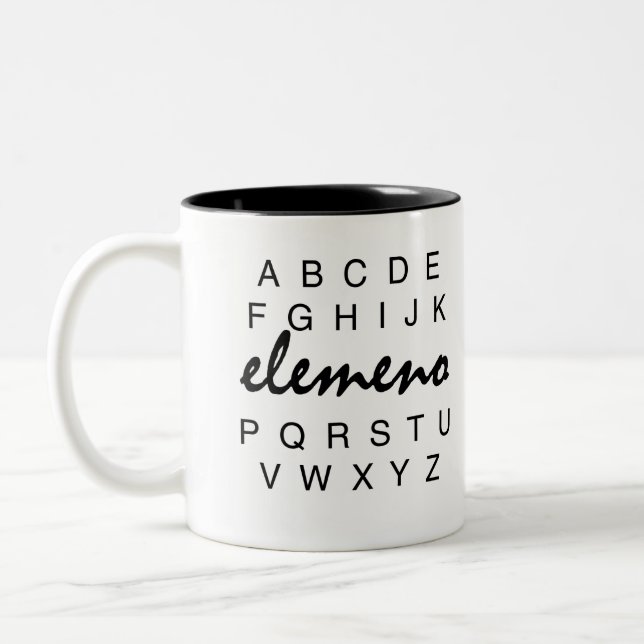 Alphabet Elemeno Mug (Gauche)