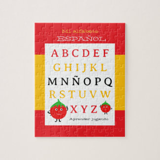 Alphabet espagnol pour enfants, puzzle avec des to
