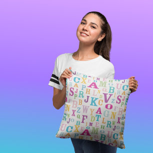 Alphabet et lettres Oreiller décoratif