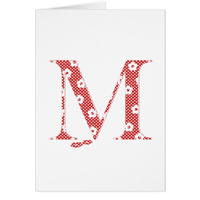 alphabet fleuri M (rouge et points) (Devant)