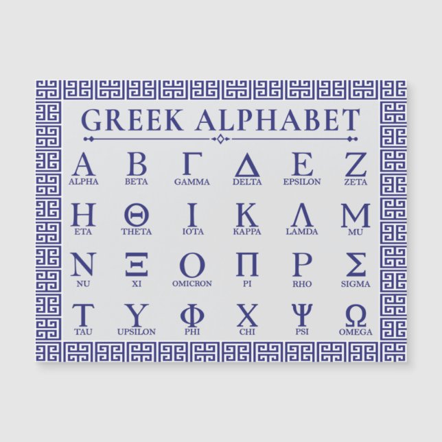 Alphabet grec (Devant)