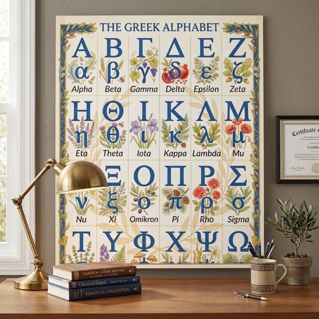 Alphabet grec rustique Nature | Décoration murale (farmhouse sorority wall art nature inspired fraternity greek decor, order rustic greek letter)