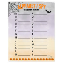 Alphabet I Spy - Version Halloween