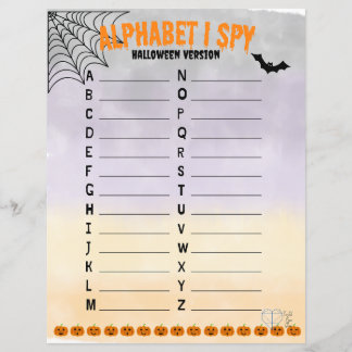 Alphabet I Spy - Version Halloween