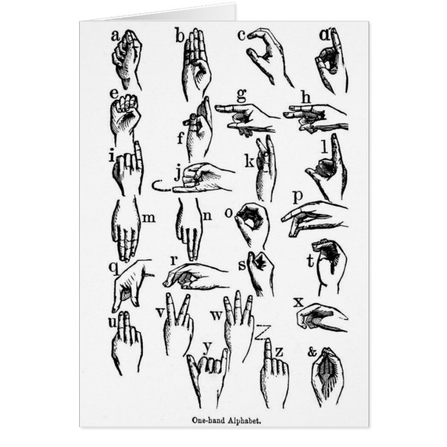 Alphabet Langue des signes (Devant)