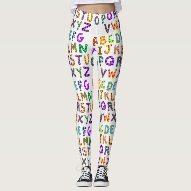 Alphabet Leggings pour femmes (Devant)