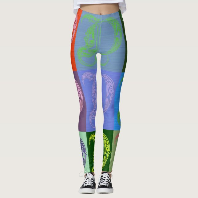 Alphabet Leggings pour femmes (Devant)