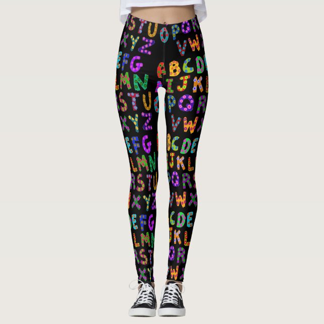 Alphabet Leggings pour femmes (Devant)
