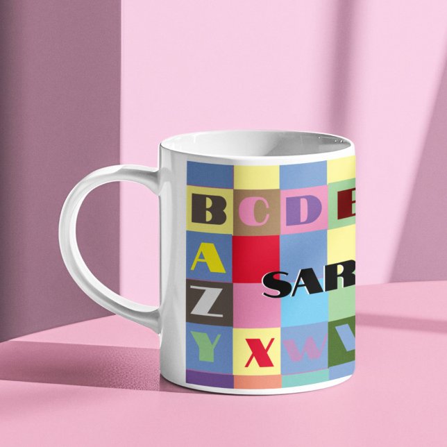 Alphabet Mug nom personnalisé coloré (Créateur téléchargé)