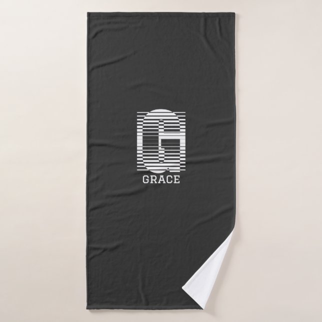 ALPHABET NOM G - INITIAL G - NOM PERSONNALISÉ (Serviette de bain)