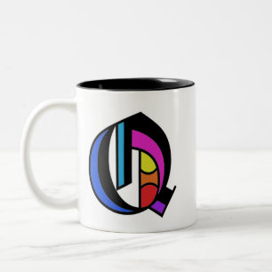 Alphabet personnalisé moderne Q Mug