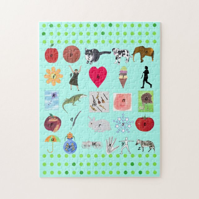Alphabet Puzzles avec images et lettres (Vertical)