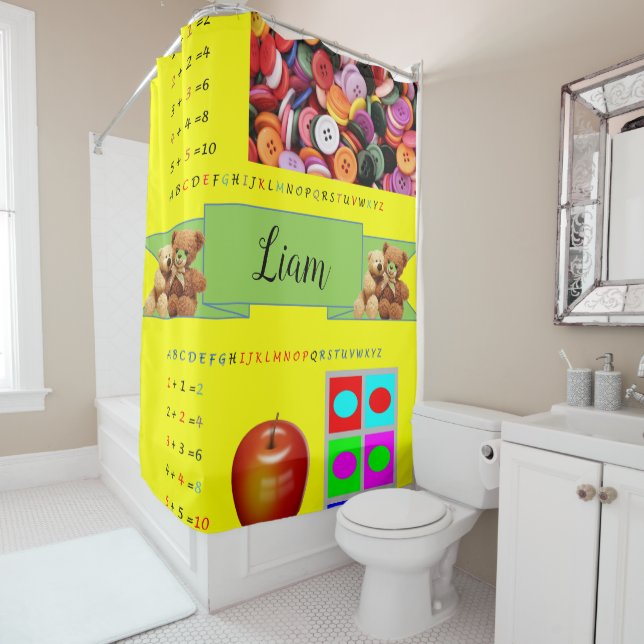 Alphabet Rideau de douche (En situation)