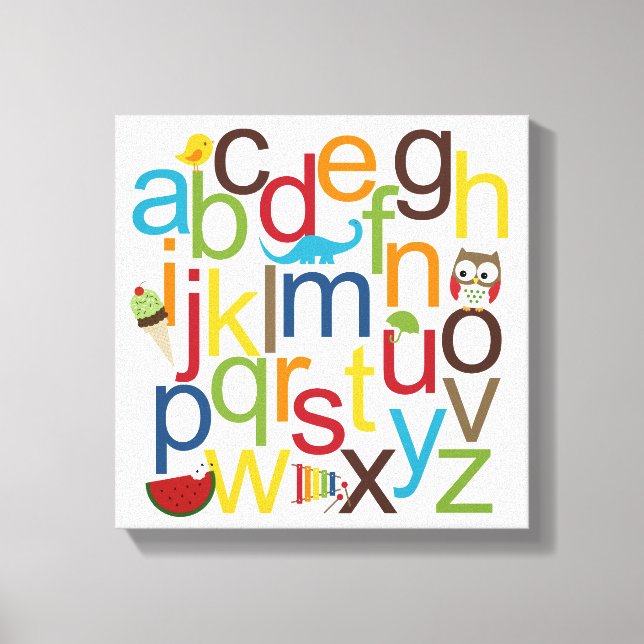 Alphabets modernes Art mural pour enfants (Recto)