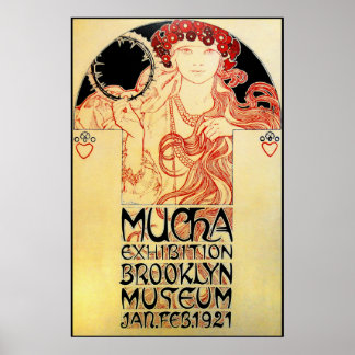 Alphones ( Alfons ) Mucha 1921 Affiche de l'exposi