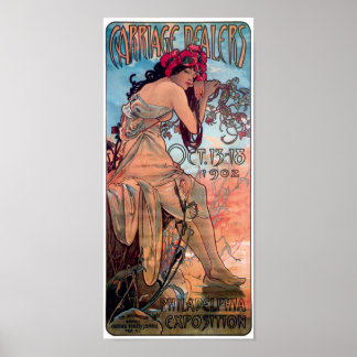 Alphones Mucha 1902 Carriage Dealers Expo Poster