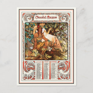 Alphonse (Alfons) Mucha Carte postale : Manhood