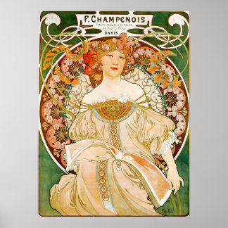 Alphonse (Alfons) Mucha Poster : Champenois